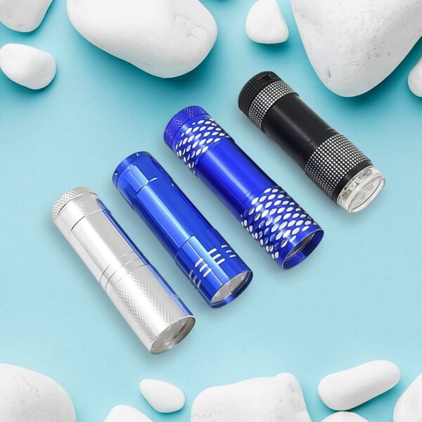 Portable Mini Torch â€“ 9 LED Pocket Flashlight, 3 Battery Operated (Battery Not Included, Mix Color)