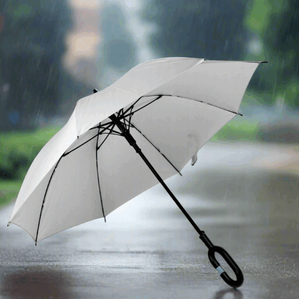 Foldable UV & Rain Umbrella with C-Shaped Handle â€“ Kids (1 Pc / Mix Color)