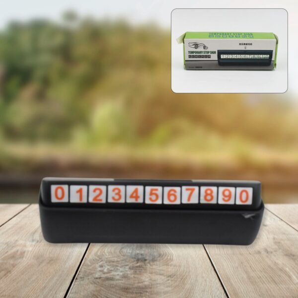 Temporary Car Parking Mobile Number Display with Magnetic Numbers Stickers (1Pc)Â 