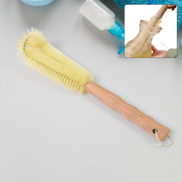 13 inch Bottle Brush, Bristle Brush withÂ  Wood Handle, Washing Brush with Wooden Handle, Kitchen Cleaning Tool, Brushes for Dish, Tumbler, Teapot, Cup, Pan