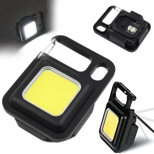LED Battery Operated Keychain Flashlight withÂ Folding Bracket Bottle Opener (1 Pc)