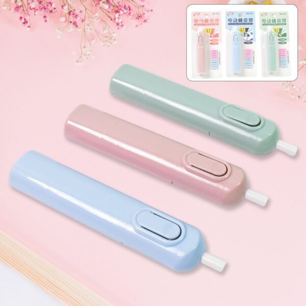Electric Eraser Kit â€“ Battery Operated with 10 Refills for Drawing & Sketching (Mix Design / Battery Not Included)