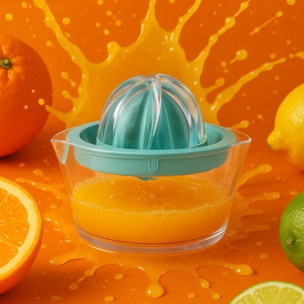Manual Drink Orange Lemon Citrus Lime Fruit Juice Juicer Squeezer, BPA Free, Press & Pourer With Lid Plastic ManualÂ (1 Pc)