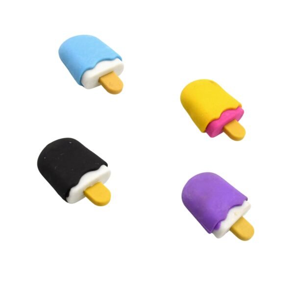Cone, Donut & Lollipop Eraser Set for Kidsâ€™ School Gifts (1 Set 4 Pc, Themed)