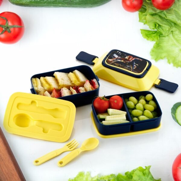 5621Â Double Layer Lunch Box Stylish Lid Lunch Box With Fork & Spoon Lunch Box For Children School Lunch BoxÂ 