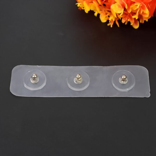 Adhesive Nails Wall Hooks (Screw Sticker / 3 Hook / 1 Pc)
