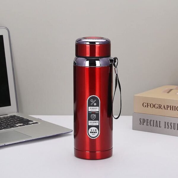 800ml Stainless Steel Water Bottle â€“ Leak-Proof Thermos Flask for Travel, Gym, Office, Home Use (1 Pc)