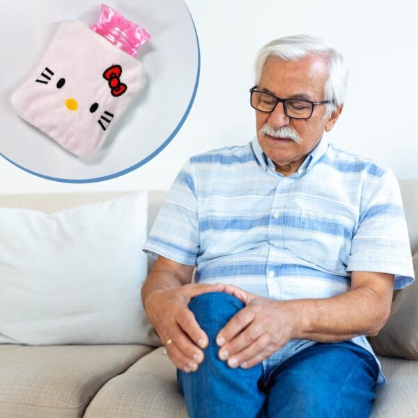 White Hello Kitty Small Hot Water Bag â€“ Pain Relief for Neck, Shoulder, Hand & Feet, Menstrual Cramps Warmer
