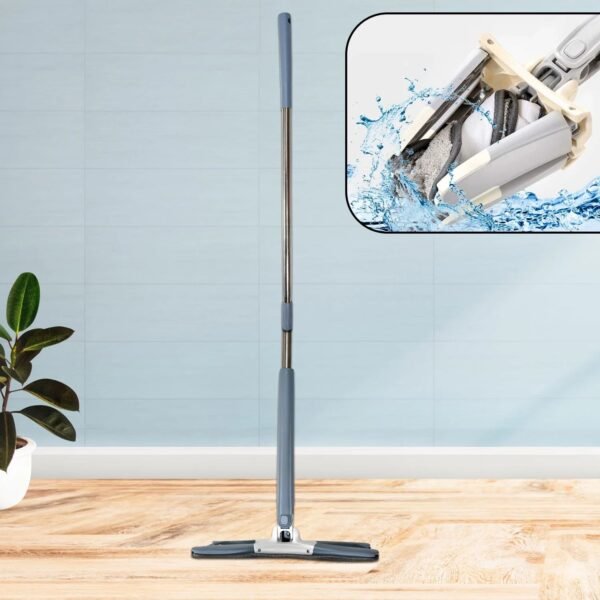Adjustable 360Â° Flat Hand Mop: Floors, Walls, Ceilings (Easy Squeeze)
