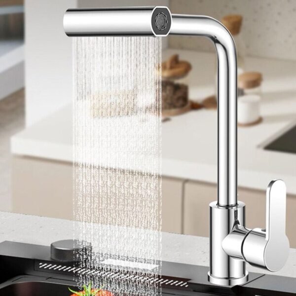 360Â° Rotating Waterfall Kitchen Faucet â€“ Touch & Swivel Sink Extender (4 In 1 )