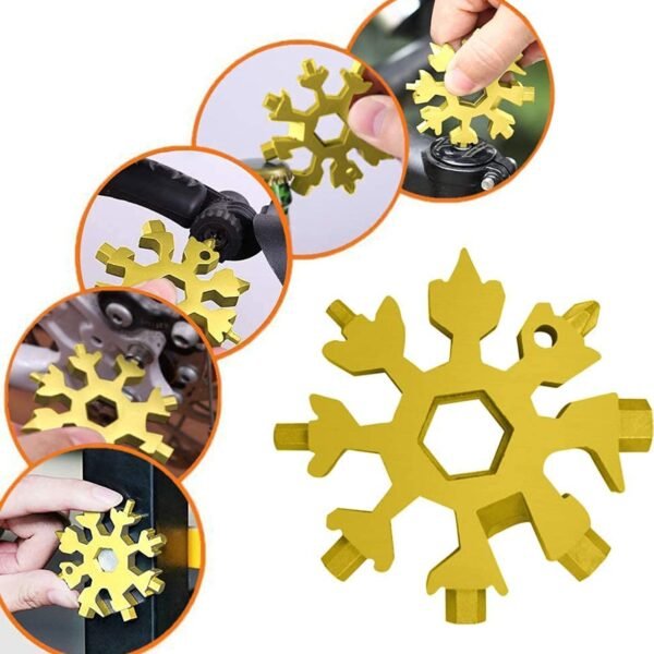 18-in-1 Snowflake Multi-Tool â€“ Portable Bottle Opener, Screwdriver & Wrench