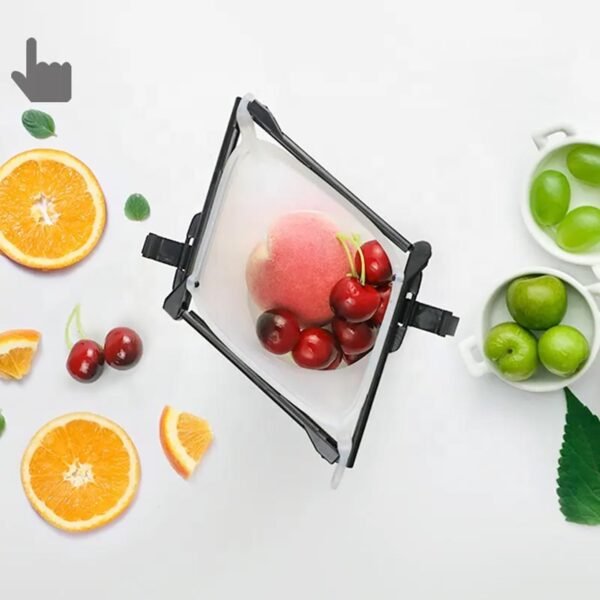 Reusable Silicone Food Bag â€“ Leakproof, Flat Bottom, BPA-Free, Microwave & Dishwasher Safe