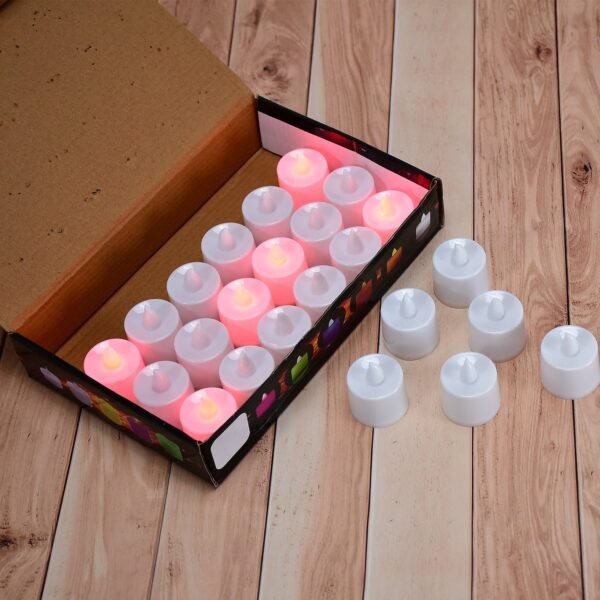 Red LED Tealights â€“ Smokeless Flameless Candles for Home DÃ©cor (24 Pcs)