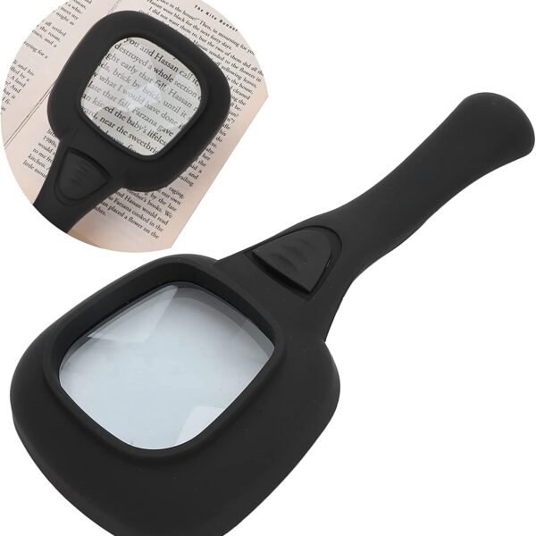 Handheld LED Magnifying Glass â€“ 6 Lighted Magnifier for Reading & Inspection